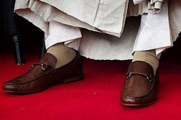 President Muhammadu Buhari's feet