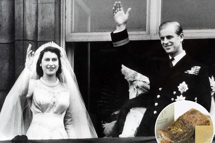 The historic wedding cake was made 68 years ago for the royal wedding of the then-Princess Elizabeth and Prince Philip at Buckingham Palace on November 20
