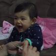 Cute baby tries to prank dad when he tries to cut her nails