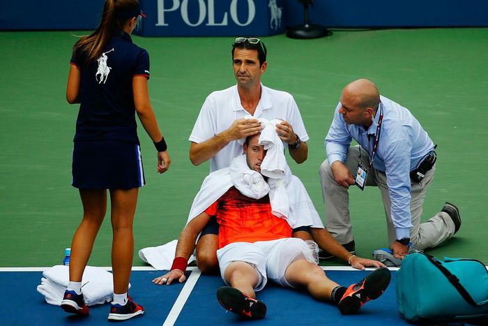Jack Sock collapses on court at US Open