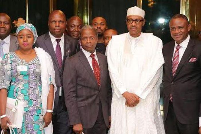 President Muhammadu Buhari at a meeting with NDDC officials on August 26, 2015