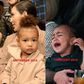 North West shows different expressions at  NYFW in September and February 2015