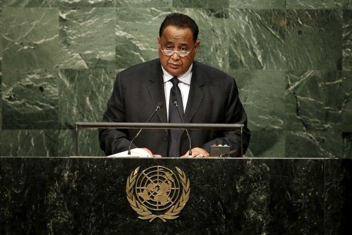 Ibrahim Ghandour, Foreign Minister of Sudan, addresses attendees during the 70th session of the United Nations General Assembly at U.N. Headquarters in New York, October 2, 2015. REUTERS/Mike Segar