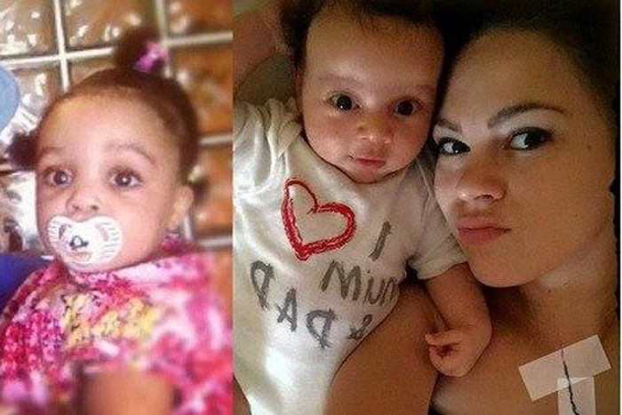 Nollywood actor, Ik Ogbonna and his daughter from another mother, and his wife, Sonia Morales, with their son, Ace