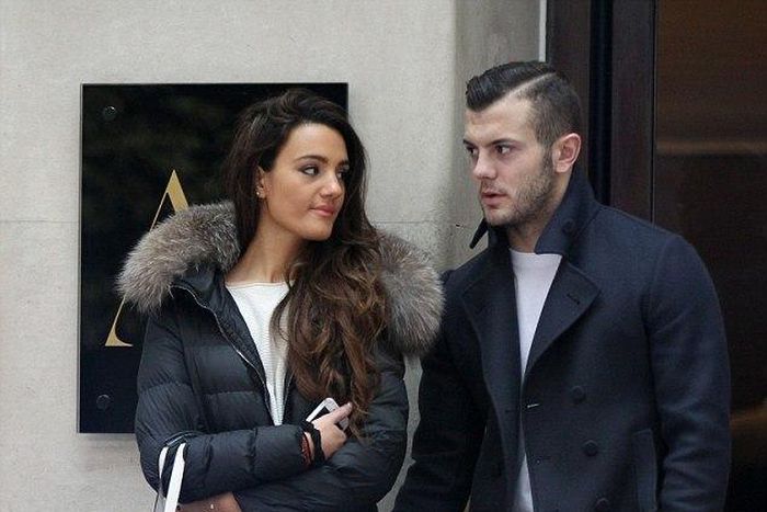 Jack Wilshere and his girlfriend, Adriana Michael
