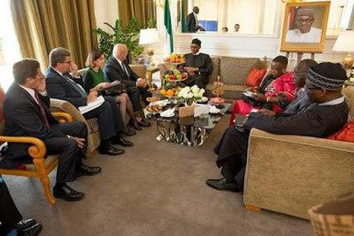 President Muhammadu holds meetings in France on September 15, 2015