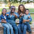 Julius Agwu and family rock denim on denim in new photo