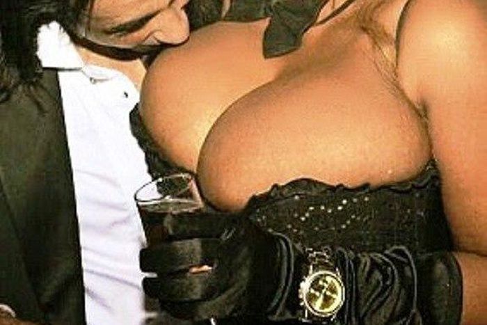 Cossy giving a fan an opportunity to star and fool around with her famed boobs