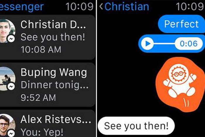 Facebook Messenger on the Apple Watch