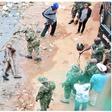 Soldiers punish civilians at Mararaba, Nasarawa State on Saturday, August 8, 2015