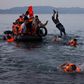 Refugee landings in Lesbos ease as storm approaches and deaths mount