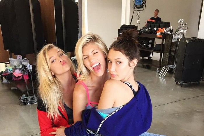 The models struck a pose at the shoot