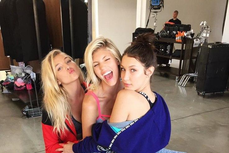 The models struck a pose at the shoot