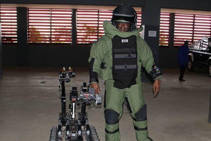 Police bomb squad.