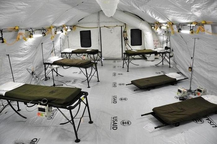 The suspected ward of the Monrovia Medical Unit, which is an Ebola treatment facility specifically built for medical workers who become infected while caring for patients, is seen in a U.S. Army handout picture taken November 4, 2014. REUTERS/US Army/S...