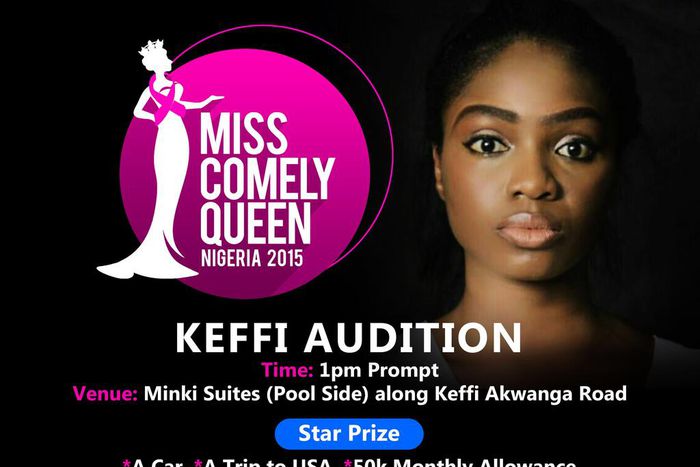 Miss Comely Queen Nigeria 2015 Keffi audition