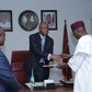 Senate President, Bukola Saraki receives President Muhammadu Buhari's ministerial list on September 30, 2015