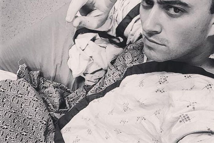 Sam Smith at hospital