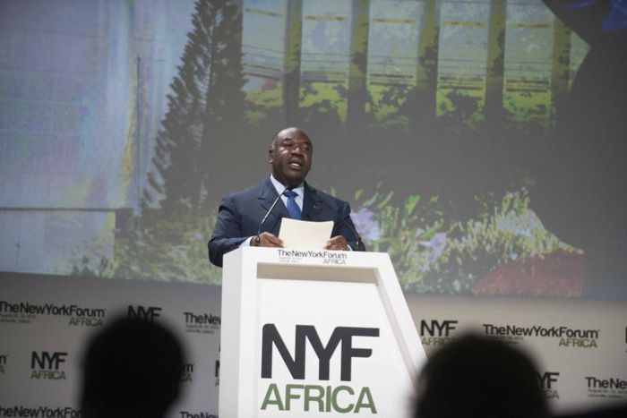 President Ali bongo ondimba delivering his opening speech