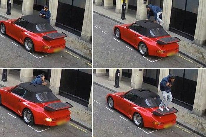 Daring thief tries to steal porsche in broad daylight