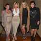 A blonde Kylie Jenner along with her sisters, Kim and Khloe Kardashian and their mother, Kris Jenner at their app launch