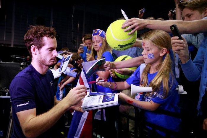 Tennis - Great Britain v Australia - Davis Cup Semi Final - Emirates Arena, Glasgow, Scotland - 20/9/15
Great Britain's Andy Murray celebrates after winning his match and reaching the Davis Cup final
Action Images via Reuters / Jason Cairnduff
Livepic