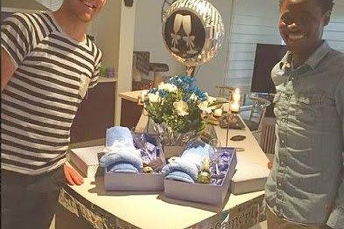 Bisi Alimi and his boyfriend - Anthony