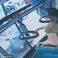 CCTV footage showing a woman jumping out of bus window into oncoming traffic after missing her bus-stop