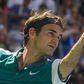 Roger Federer of Switzerland serves to Philipp Kohlschreiber of Germany during their third round match at the U.S. Open Championships tennis tournament in New York, September 5, 2015. REUTERS/Adrees Latif