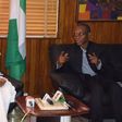 Kaduna State Governor, Nasir El-Rufai meets with Minister of Information, Lai Mohammed on November 18, 2015, in Abuja