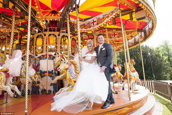 A new documentary from Channel 4 looks inside some of the UK's most decadent and expensive weddings, including Jordan and her husband Matt, who threw a wedding ceremony that included a Victorian carousel