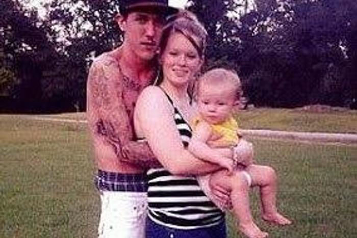 The young couple, Mr and Mrs Costner with their daughter