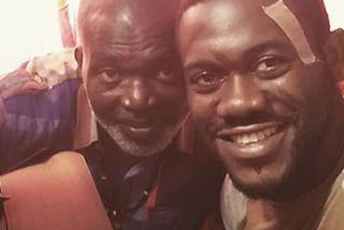 Deyemi Okanlawon on set of 'Gbegi'