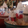 A container of Kenyan maize flour