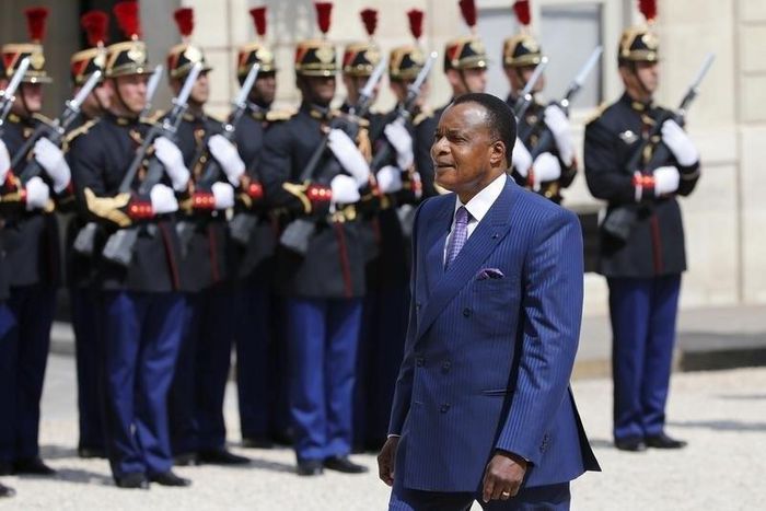 Congo's Republic President Denis Sassou-Nguesso arrives for a meeting at the Elysee Palace in Paris, France, July 7, 2015. REUTERS/Pascal Rossignol