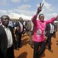 Pascal Affi N'Guessan, leader of Ivorian Popular Front (FPI), arrives for a campaign rally in Gagnoa, Ivory Coast October 10, 2015.  REUTERS/Thierry Gouegnon
