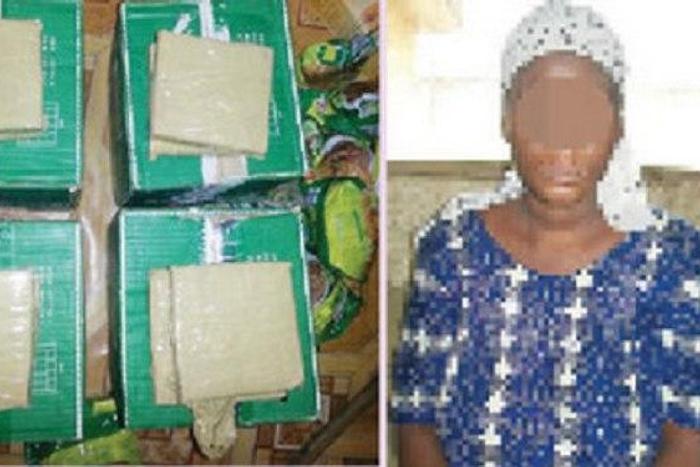 Rashidat Abdulkarim and the seized drugs