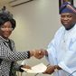 Lagos State Governor, Akinwunmi Ambode swears in Head of Service, Olabowale Ademola on November 4, 2015