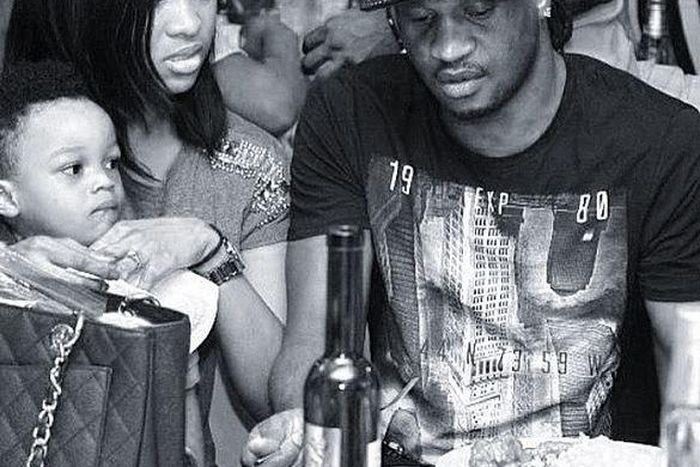 Paul Okoye with his wife Anita and son Andre