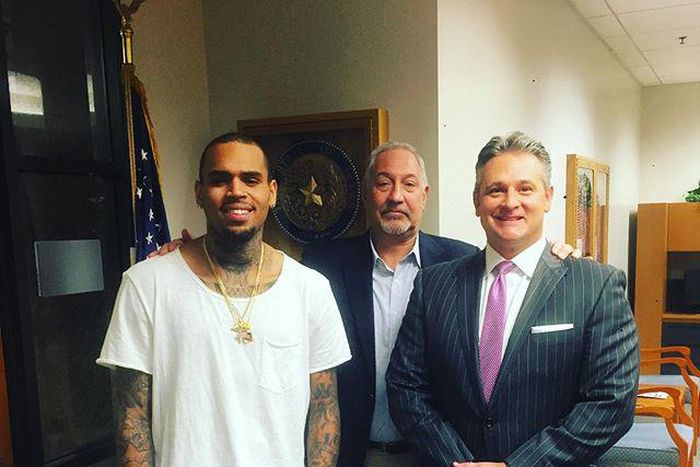 Singer, Chris Brown, at his daughter, Royalty's custody hearing