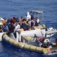 Migrants are rescued by the Italian Navy in the Mediterranean Sea in this September 2, 2015 handout courtesy of the Italian Navy.  REUTERS/Italian Navy/Handout via Reuters