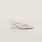 Patent leather slingbacks with buckles