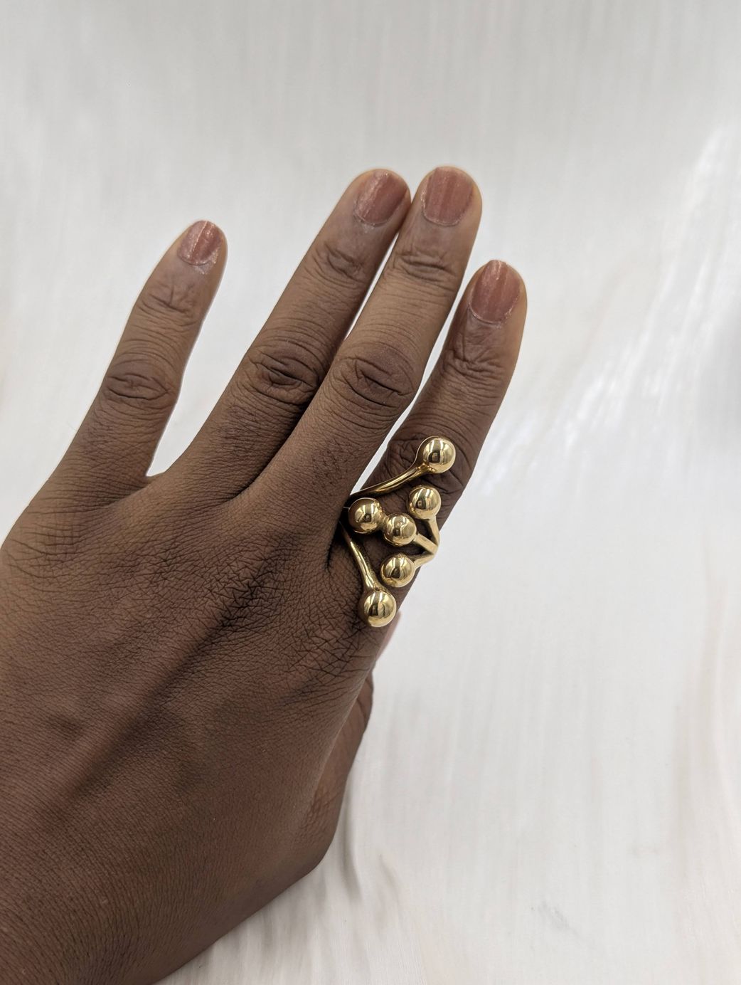 Midnight Swirl Statement Ring