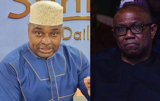 L-R: Former Labour Party chieftain, Kenneth Okonkwo and former presidential candidate, Mr Peter Obi. [Facebook/Getty Images]