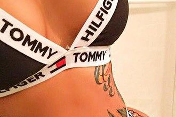 Model, Blac Chyna, putting her curves on display in Tommy Hilfiger undies