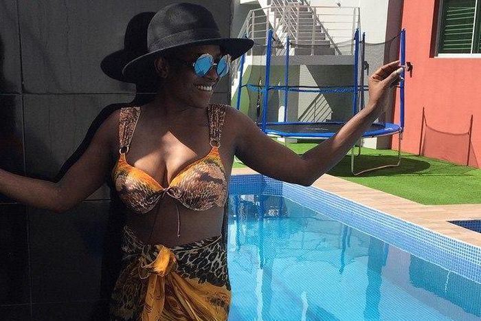 Annie Idibia shows off bikini body