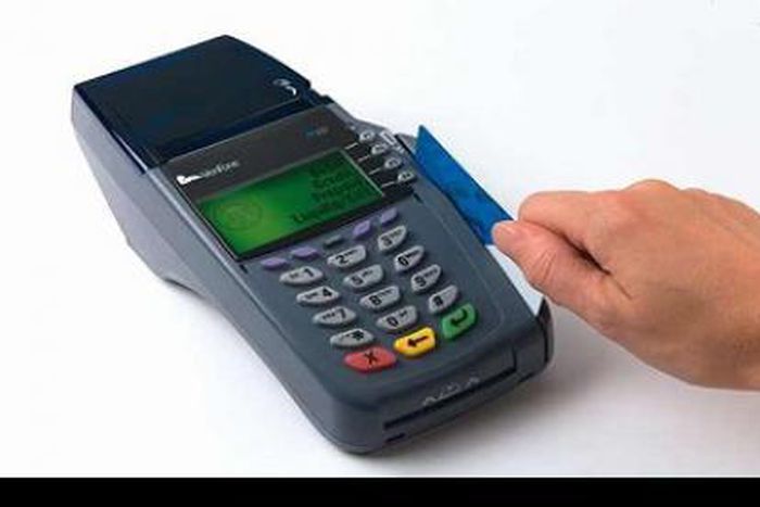 PoS Terminal in use.