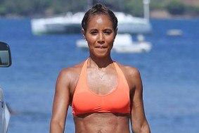 Jada Pinkett at the beach