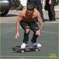 Justin Bieber goes shirtless while skateboarding in Santa Monica