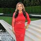 Tina Knowles is drop dead gorgeous in red